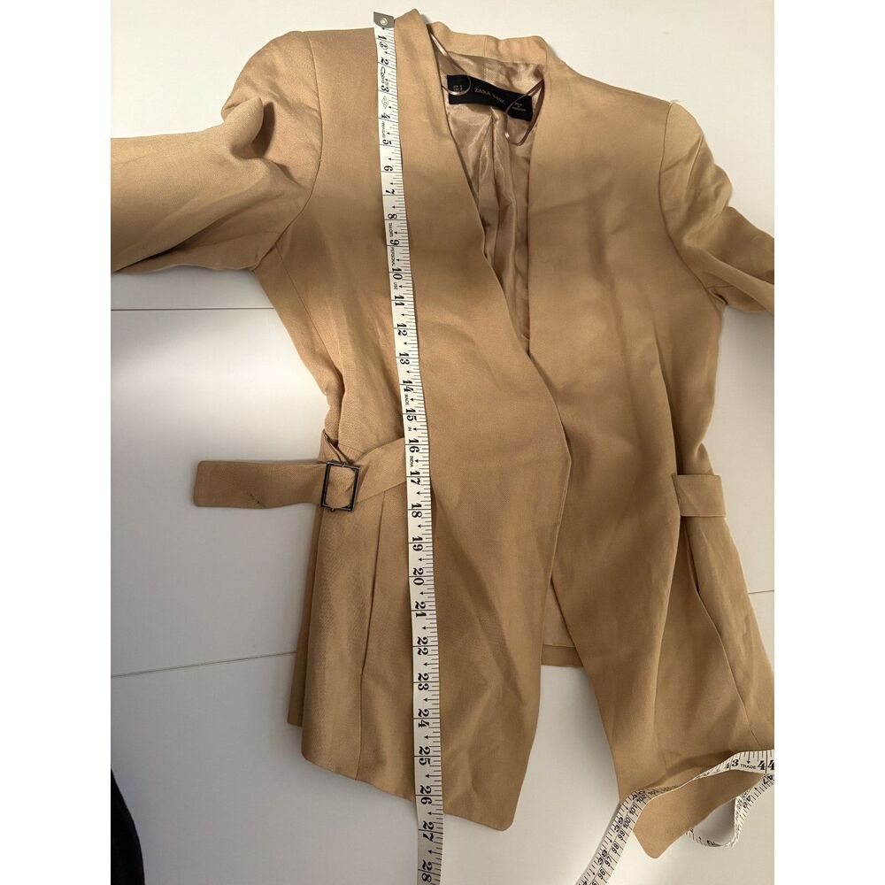 Zara Basic Camel Open Front Blazer Jacket Women’s… - image 5